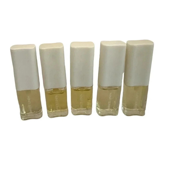 Estee Lauder White Linen Perfume Scent Five Mini Bottles Size .18 Fluid Ounces - Picture 7 of 8